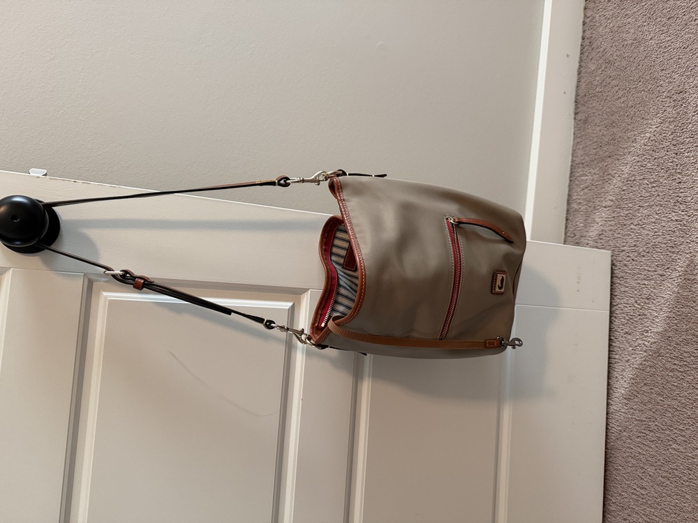 Dooney & Bourke Hobo Wayfarer Khaki Nylon Bag - EXCELLENT CONDITION